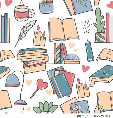 Book seamless pattern vector illustration Book seamless pattern vector illustration 105529163