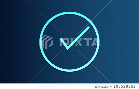 Check mark icon on gradient blue backgroundのイラスト素材 [105529563] - PIXTA