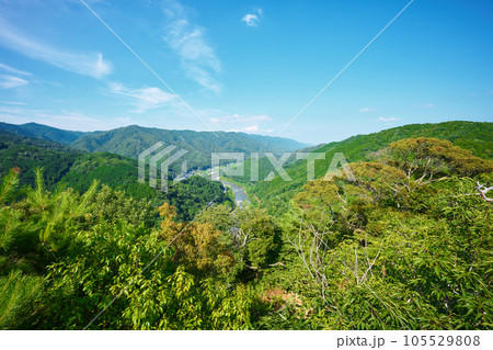 笠置山登山道からの景色 笠置山登山道からの景色 105529808