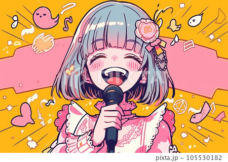 歌う女の子,Generative AI AI画像 105530182