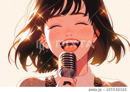 歌う女の子,Generative AI AI画像 105530183