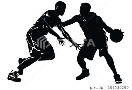 A Vector Silhouette Of a Basktball Player, Basketball player silhouette set, vector illustration,vector basketball players in silhouettes A Vector Silhouette Of a Basktball Player, Basketball player silhouette set, vector illustration,vector basketball players in silhouettes 105530290