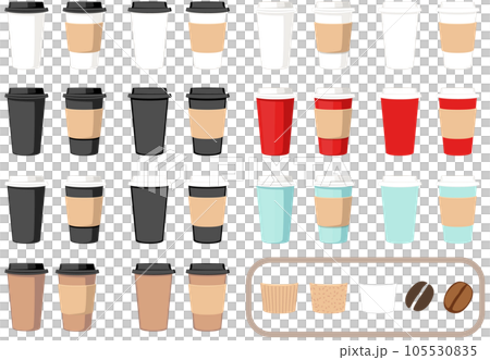 テイクアウトコーヒーのカップ 換えスリーブつき テイクアウトコーヒーのカップ 換えスリーブつき 105530835
