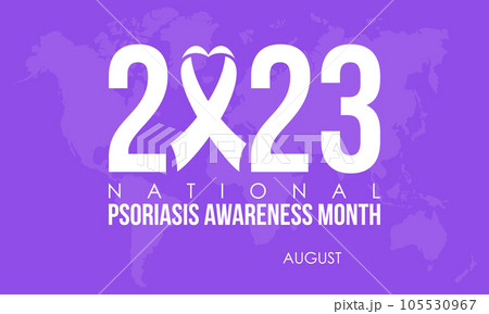 2023 Concept National Psoriasis Awareness Month vector design illustration. psoriasis disease concept for allergy, illness or medical emergency 105530967