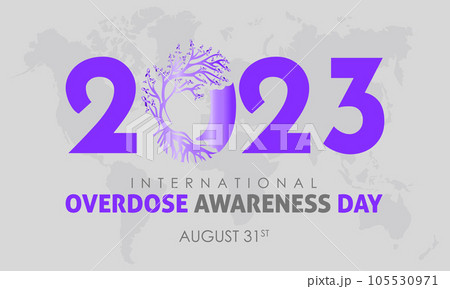 2023 Concept International Overdose Awareness Day vector design illustration. Medical prevention concept for overdose or medical emergency 2023 Concept International Overdose Awareness Day vector design illustration. Medical prevention concept for overdose or medical emergency 105530971