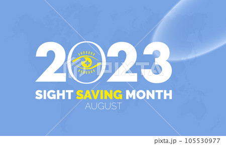 2023 Concept Sight Saving month vector design illustration. Medical prevention concept for eyesight, vision, glaucoma or medical emergency 2023 Concept Sight Saving month vector design illustration. Medical prevention concept for eyesight, vision, glaucoma or medical emergency 105530977