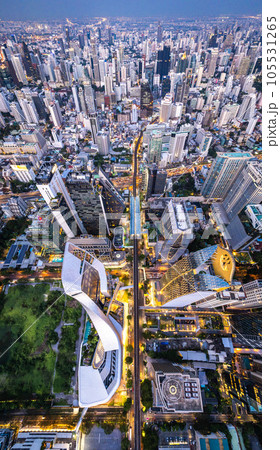 Aerial view of central embassy in Ploenchit district, Bangkok, Thailand Aerial view of central embassy in Ploenchit district, Bangkok, Thailand 105531265
