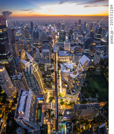 Aerial view of central embassy in Ploenchit district, Bangkok, Thailand 105531284