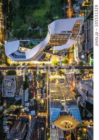 Aerial view of central embassy in Ploenchit district, Bangkok, Thailand 105531329