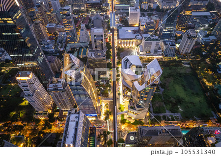 Aerial view of central embassy in Ploenchit district, Bangkok, Thailand 105531340