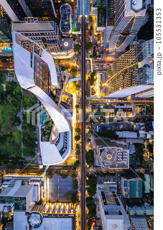 Aerial view of central embassy in Ploenchit district, Bangkok, Thailand 105531353