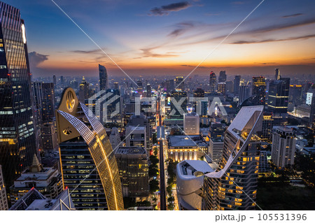 Aerial view of central embassy in Ploenchit district, Bangkok, Thailand 105531396