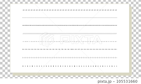 Illustration material: treatment of line materials Simple and cute handwritten ruled lines simple hand 105531660