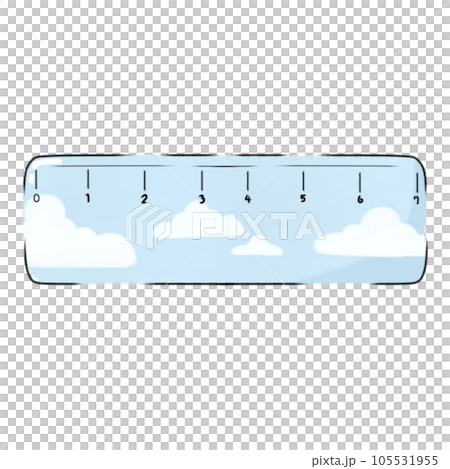 Sky pattern ruler hand drawn 105531955