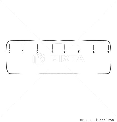 Sky pattern ruler hand drawn 105531956