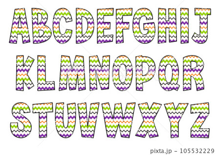 Handcrafted Halloween Party Letters. Color Creative Art Typographic Design 105532229