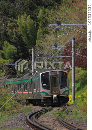 春の仙山線を走るE721系電車_2023/4/22撮影 105532339