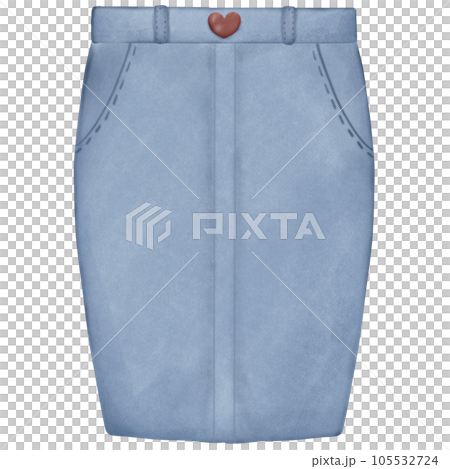 illustration of women's jeans skirt illustration of women's jeans skirt 105532724