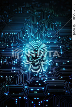 Digital image of a fingerprint. 105532905