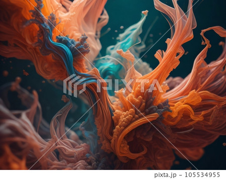 abstract fire flames on black background 105534955