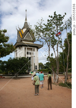 Memorial Stupa of the Killing Field in Cambodia 105535856