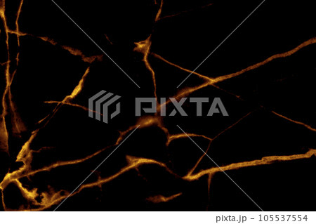 black marble background with yellow veins 105537554