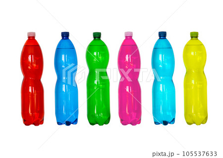 Pet bottle 1.5 l. color isolated on white background Pet bottle 1.5 l. color isolated on white background 105537633