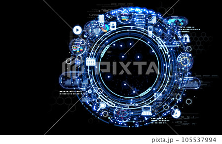 蓄積された,データ、情報集積のサイバー素材 105537994