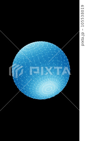 サイバーな球体のある背景素材 105538019