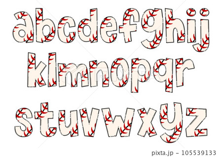 Handcrafted Sport Balls Letters. Color Creative Art Typographic Design 105539133