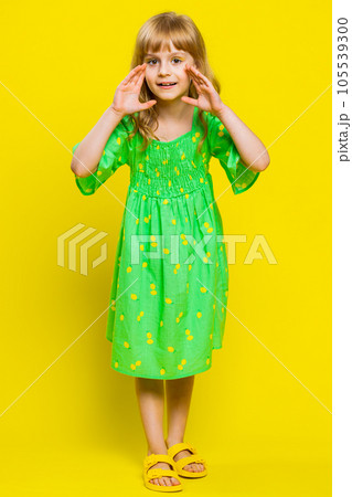 Child kid girl whisper news rumors holding hands near mouth, share gossip, quiet, keep my secrets Child kid girl whisper news rumors holding hands near mouth, share gossip, quiet, keep my secrets 105539300