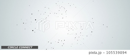 Polygonal abstract shapes. Geometric connect space. Vector connected dots and lines design. Modern technology illustration Polygonal abstract shapes. Geometric connect space. Vector connected dots and lines design. Modern technology illustration 105539894