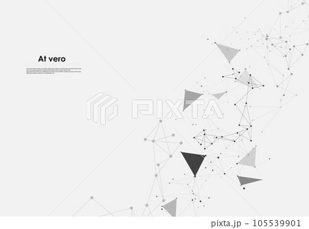 Vector molecular abstract template with connected dot and line. Chemistry atom element connection. Network organic concept Vector molecular abstract template with connected dot and line. Chemistry atom element connection. Network organic concept 105539901