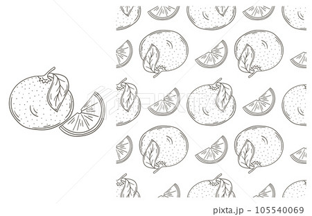 Coloring pattern for kitchen, restaurant or shop. Set in hand draw style Coloring pattern for kitchen, restaurant or shop. Set in hand draw style 105540069