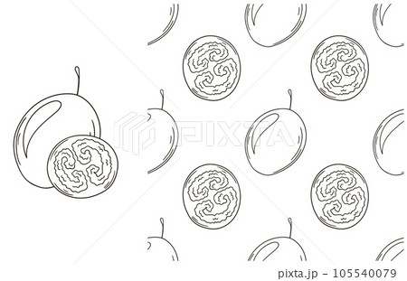 Coloring pattern for kitchen, restaurant or shop. Set in hand draw style 105540079