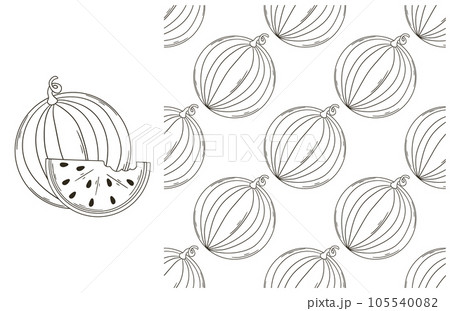Coloring pattern for kitchen, restaurant or shop. Set in hand draw style 105540082