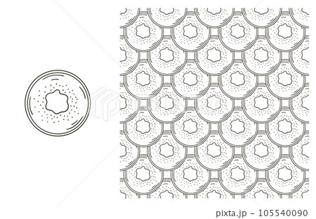Coloring pattern for kitchen, restaurant or shop. Set in hand draw style 105540090