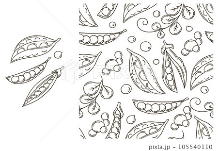 Coloring pattern for kitchen, restaurant or shop. Set in hand draw style Coloring pattern for kitchen, restaurant or shop. Set in hand draw style 105540110