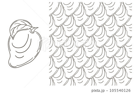 Coloring pattern for kitchen, restaurant or shop. Set in hand draw style 105540126