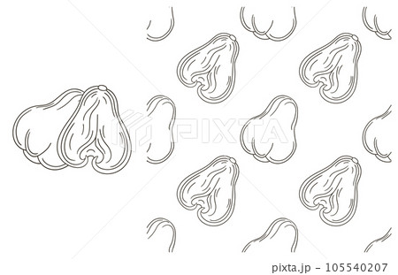 Coloring pattern for kitchen, restaurant or shop. Set in hand draw style 105540207