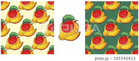 Seamless pattern. Color Set in hand draw style. Can be used for fabric and etc Seamless pattern. Color Set in hand draw style. Can be used for fabric and etc 105540913