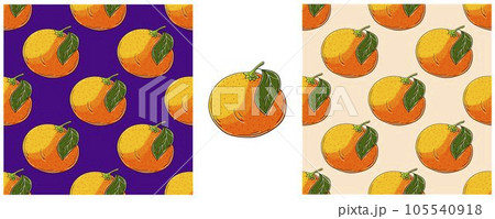 Seamless pattern. Color Set in hand draw style. Can be used for fabric and etc 105540918