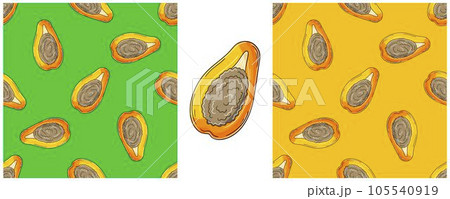 Seamless pattern. Color Set in hand draw style. Can be used for fabric and etc Seamless pattern. Color Set in hand draw style. Can be used for fabric and etc 105540919