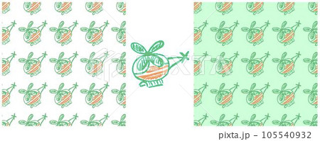 Set drawings with wax crayons. Print for cloth design, textile, fabric, wallpaper, wrapping paper Set drawings with wax crayons. Print for cloth design, textile, fabric, wallpaper, wrapping paper 105540932