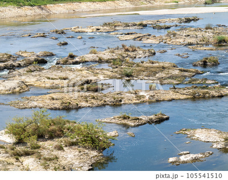 夏(7月)の加古川(兵庫県西脇市内)。 105541510