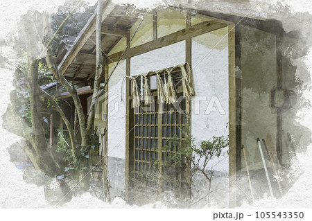 水彩画風 太老神社 社務所 岡山県浅口市 水彩画風 太老神社 社務所 岡山県浅口市 105543350