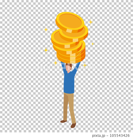 man winning a lot of money 105543426