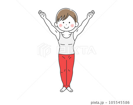 男性の体操選手のイラスト 105545586