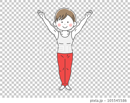 男性の体操選手のイラスト 105545586