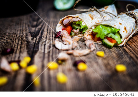 Mexican tortilla wrap 105545643